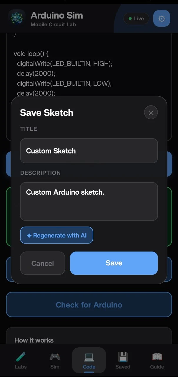 Arduino Simulator screenshot