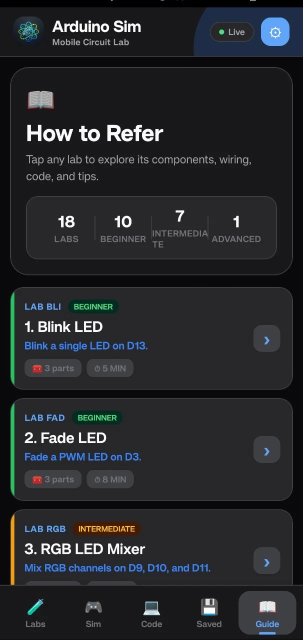 Arduino Simulator screenshot