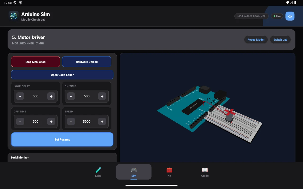 Arduino Simulator screenshot