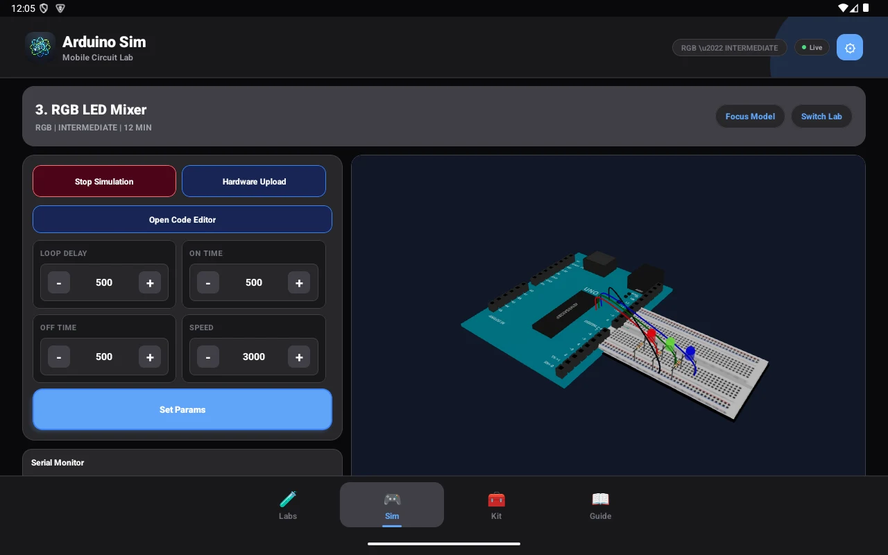 Arduino Simulator screenshot